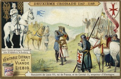 フランス国王ルイ7世とドイツ皇帝コンラッド3世の会議、第2十字軍、1147-1149 作： European School